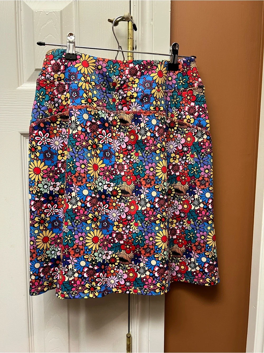 Vibrant Multi-Color Floral A-Line Skorts